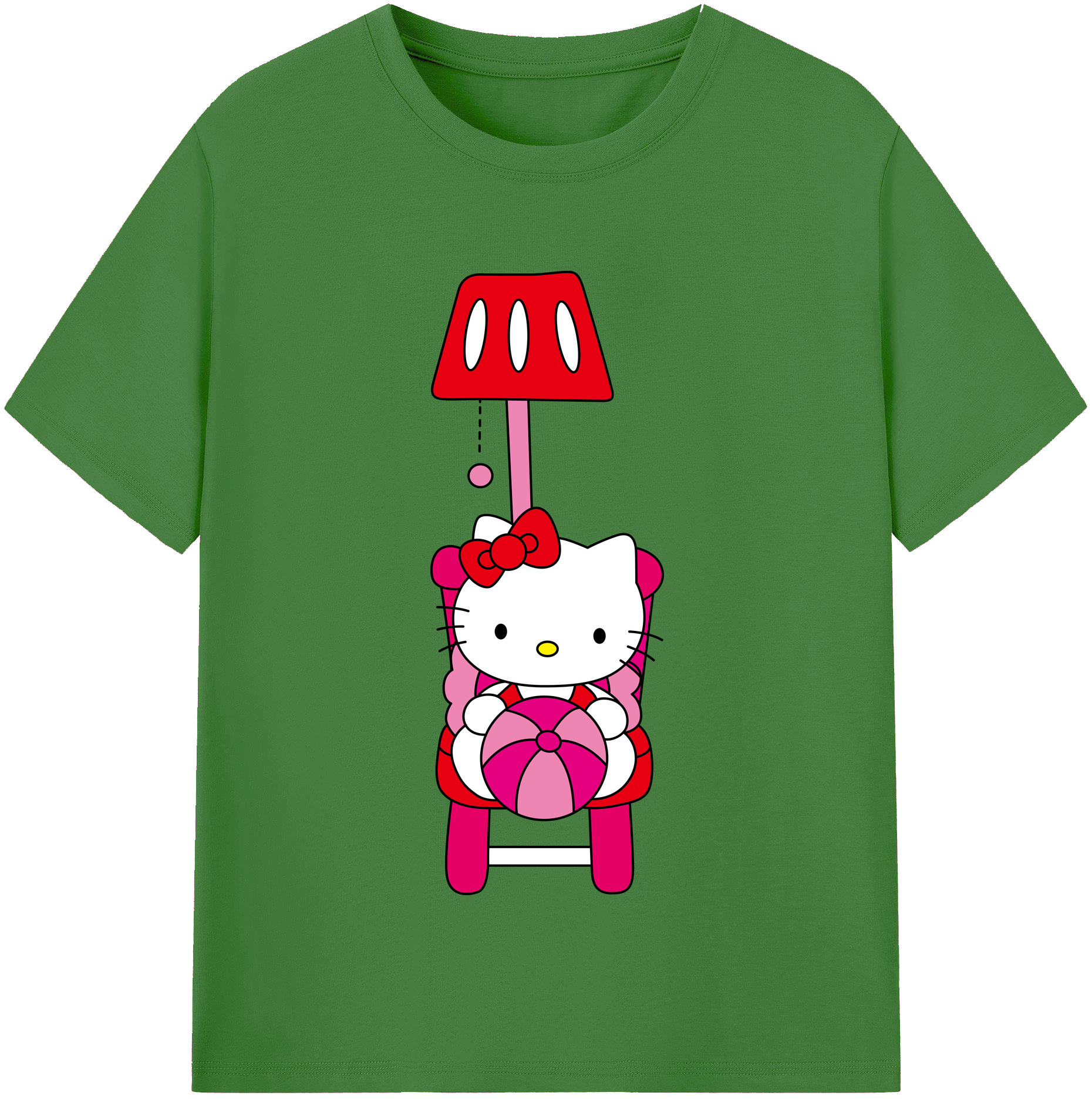 （画像用） Hello Kitty ハローキティ レディースカジュアルプリントTシャツ（綿100％）